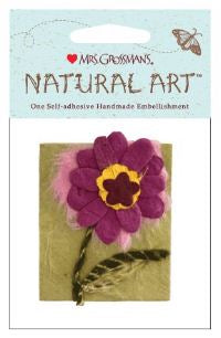 Purple Gerber Daisy (3D Natural Art) Stickers by Mrs. Grossman's