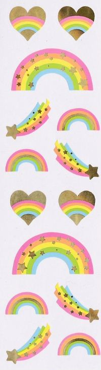 Golden Rainbows Stickers by Mrs. Grossman's