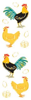 Chickens (Refl) Stickers by Mrs. Grossman's