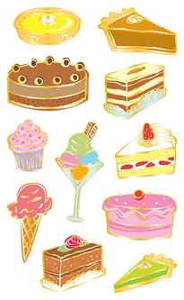 Desserts (Refl) Stickers by Mrs. Grossman's