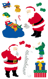 Santa Stickers by Mrs. Grossman's