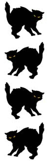 Scary Cat Stickers by Mrs. Grossman's