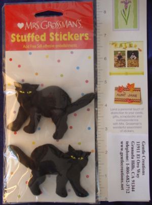 Scary Cats (Stuffed) Stickers by Mrs. Grossman's