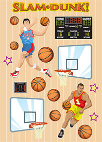 Slam Dunk Stickers by Mrs. Grossman's