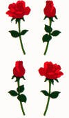 Small Red Roses Stickers by Mrs. Grossman's