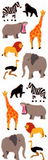 Small Wild Animals Stickers by Mrs. Grossman's