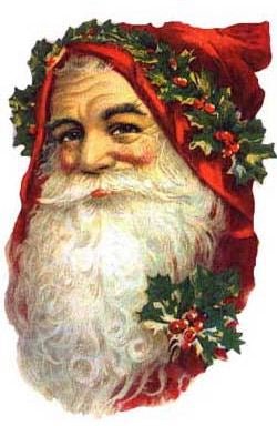 Large Santa Face Stickers by The Gifted Line