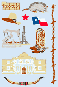 Texas Stickers by Mrs. Grossman's