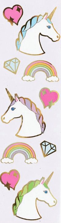 Unicorn Portraits Stickers by Mrs. Grossman's