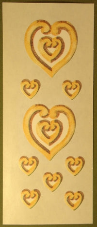 Wedding Hearts Gold Stickers by Creative Memories