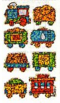Mini Choo Choo Train Stickers by Hambly Studios