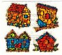 Mini Bird Houses Stickers by Hambly Studios