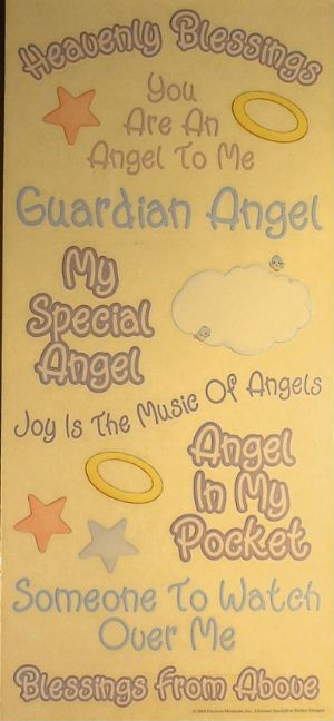 Angel Phrase Stickers by Sandylion Sticker Designs