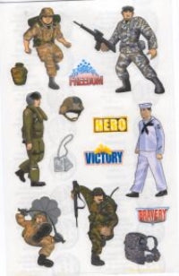 Soldiers Stickers by Sandylion Sticker Designs
