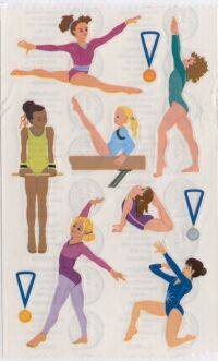 Gymnastics Stickers by Sandylion Sticker Designs