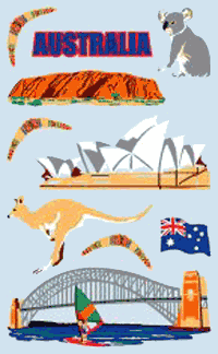 Australia Stickers by Mrs. Grossman's