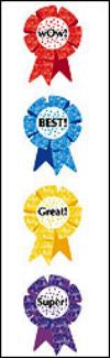 Award Ribbons (Spkl) Stickers by Mrs. Grossman's