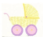 Baby Carriage Left Stickers by Mrs. Grossman's