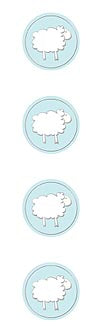 Baby Lamb - Blue Stickers by Mrs. Grossman's