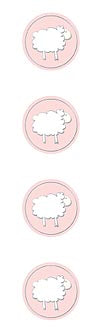 Baby Lamb - Pink Stickers by Mrs. Grossman's