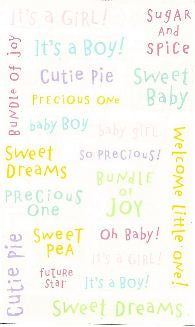 Baby Captions Multi Stickers by Mrs. Grossman's