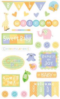 Baby Shower Stickers by Mrs. Grossman's