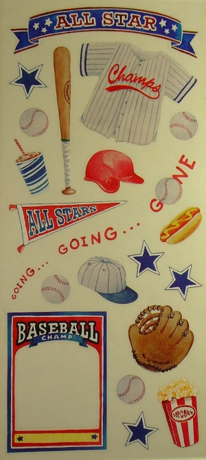 Baseball Stickers by Sandylion Sticker Designs