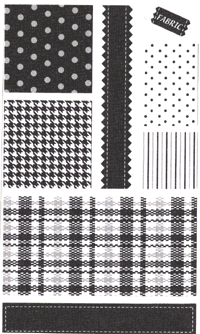 Swatches Basic Black (Fabric) Stickers by Mrs. Grossman's
