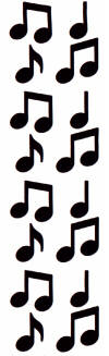 Black Music Notes Stickers by Mrs. Grossman's