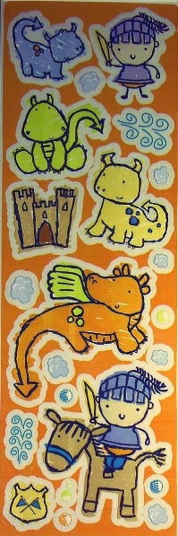 Boy Dragons Stickers by Sandylion Sticker Designs