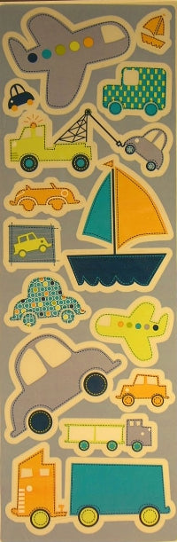 Boy Transportation Stickers by Sandylion Sticker Designs