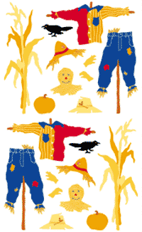 Build a Scarecrow Stickers by Mrs. Grossman's