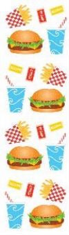 Burger and Fries Stickers by Mrs. Grossman's