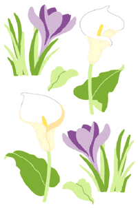 VL Callas and Crocus Stickers by Mrs. Grossman's
