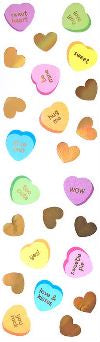 Candy Hearts (Spkl) Stickers by Mrs. Grossman's