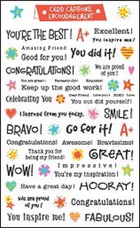 Encouragement Card Captions Stickers by Mrs. Grossman's