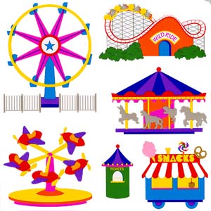 Carnival Rides Stickers by Mrs. Grossman's