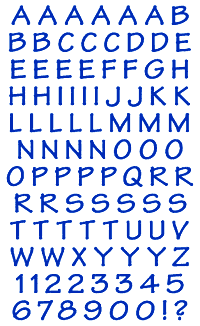 Casual Alphabet Blue Stickers by Mrs. Grossman's