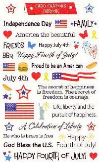 Patriotic Card Captions Stickers by Mrs. Grossman's