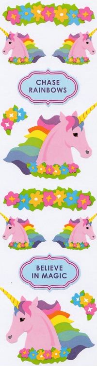 Garden Unicorns Stickers by Mrs. Grossman's