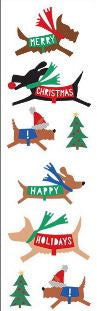 Christmas Dogs Stickers by Mrs. Grossman's