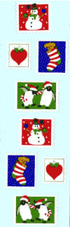 Christmas Stamps Stickers by Mrs. Grossman's