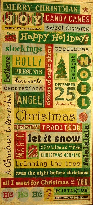 Christmas Words Stickers by Sandylion Sticker Designs