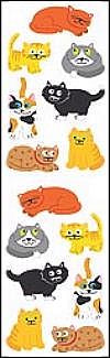 Chubby Cats Stickers by Mrs. Grossman's