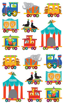 Circus Train (Refl) Stickers by Mrs. Grossman's