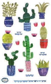 Collaged Cacti Stickers by Mrs. Grossman's