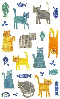 Collaged Cats Stickers by Mrs. Grossman's