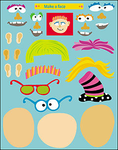 Silly Face Stickers by Mrs. Grossman's