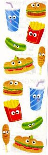 Cutie Fast Food Stickers by Mrs. Grossman's