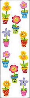 Cutie Potted Flowers Stickers by Mrs. Grossman's